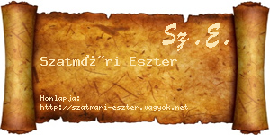 Szatmári Eszter névjegykártya